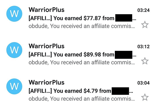 WarriorPlus Sales Proof - Passive Income At Night